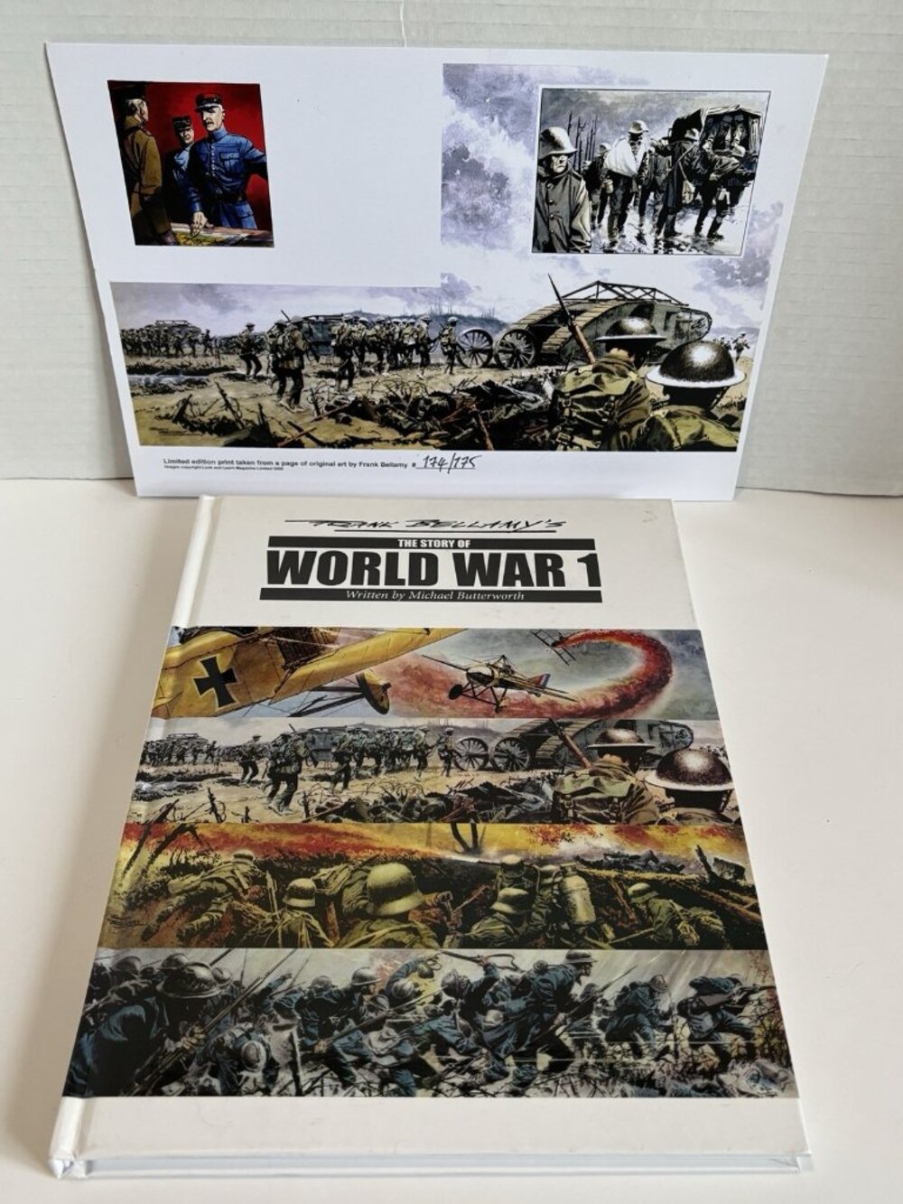 Frank Bellamy’s The Story of World War DELUXE Ltd Signed Hardcover Book + Print